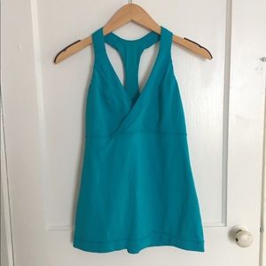 Lululemon Whisper V Neck Tank Top Sports Bra 10